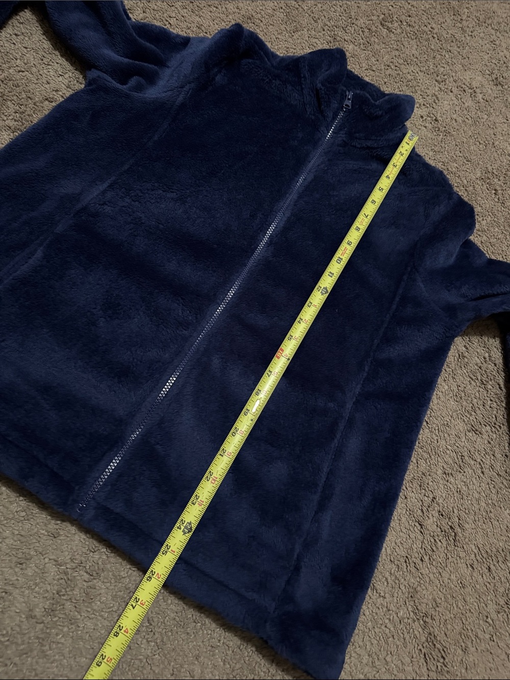 Wmns LANDS END Plush FullZip-Sz XL Petite-Navy-Pockets-EUC - Picture 9 of 15